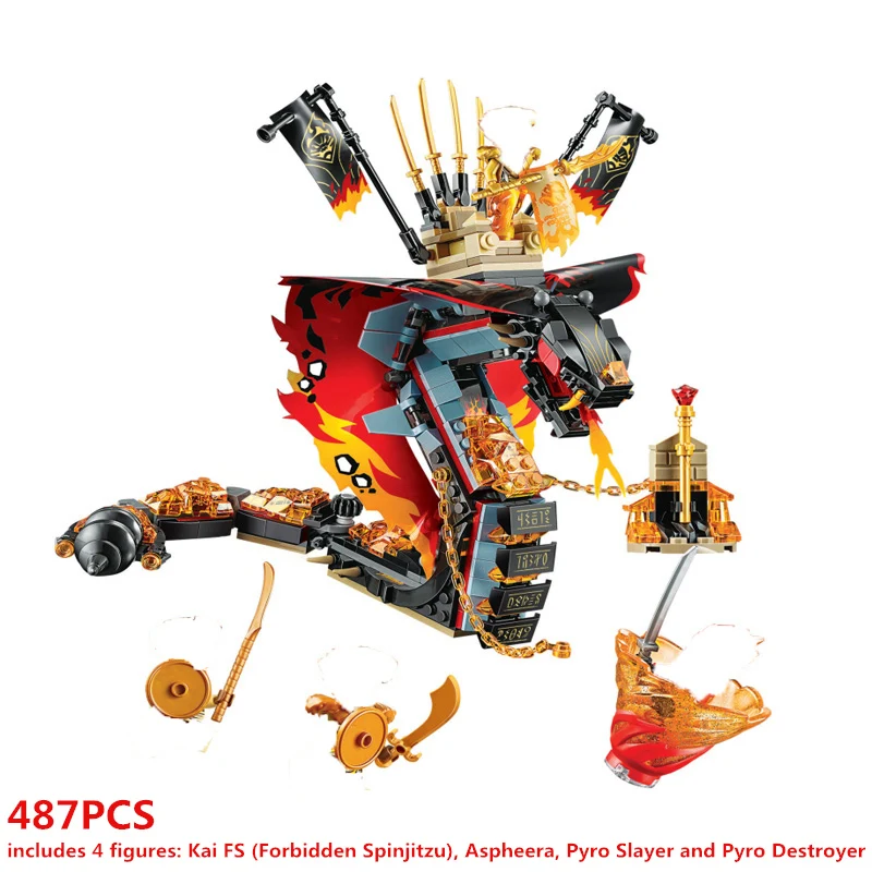 11329 ниндзя Fire Fang змеиная змея игрушка строительные блоки наборы кирпичи кино