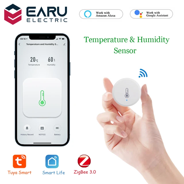 WiFi Tuya Smart Life App ZigBee Smart sensore di temperatura e umidità  funziona con Hub Wireless Gateway Alexa Google Assistant - AliExpress