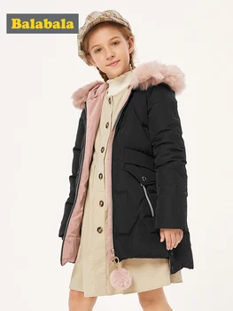 

Children down jacket girls 2019 new autumn and winter big children's jacket long tide windbreak coat