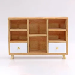 Ensemble de meubles en treillis de bois, décoration artisanale pour maison de poupée 1/12 