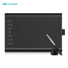 Huion H1060P grafik çizim tableti mikro USB 12 ekspres tuşları dijital boyama pil-ücretsiz pasif kalem