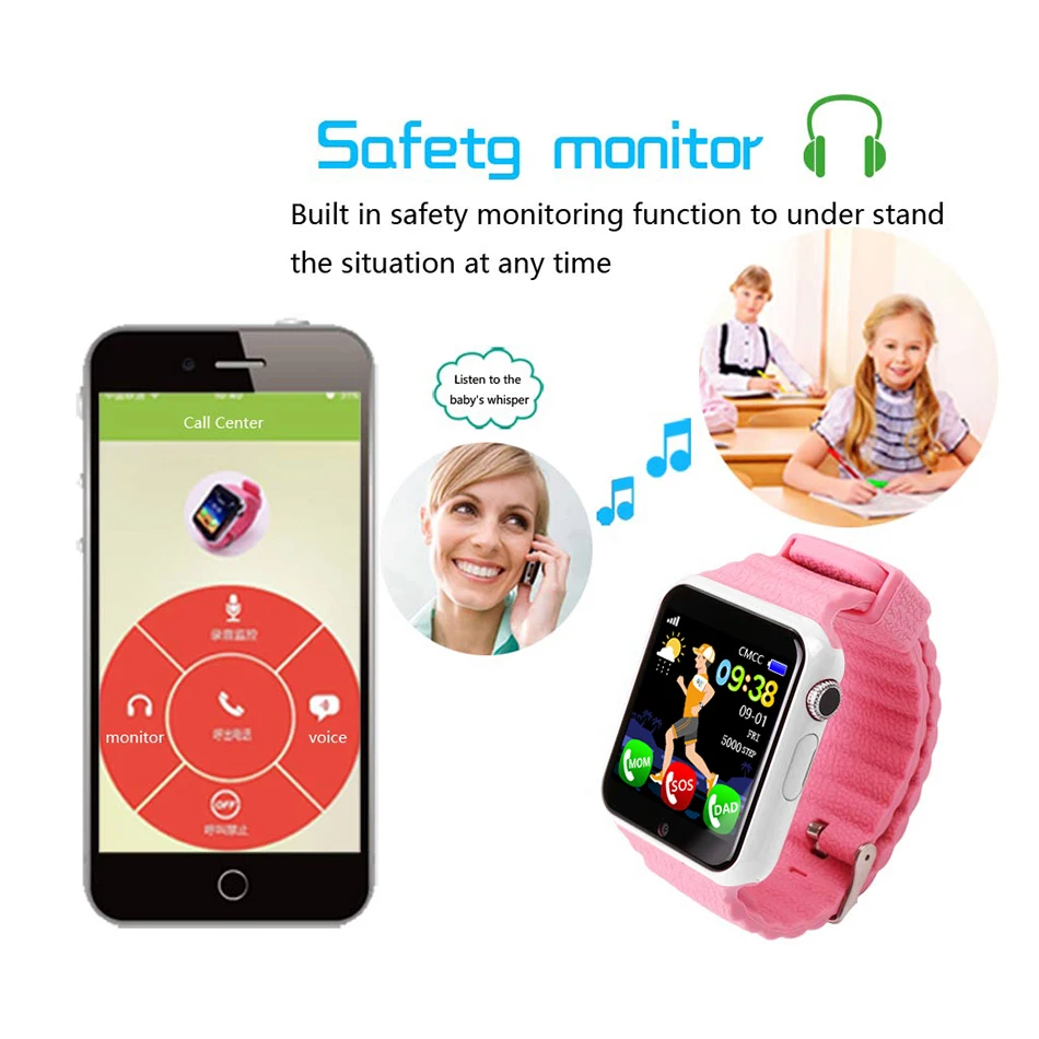 Детские Водонепроницаемые Смарт часы V7K с Wi Fi и камерой SOS|smart watch|waterproof smart watchandroid