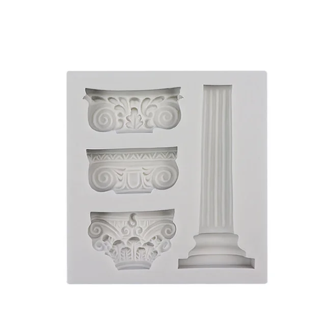 Európai Építészet A Római Oszlopok Fordítják Cukor Szilikon Penész Diy Süteményt Díszített Retro Lépcső Pillér Csokoládé - Image 4