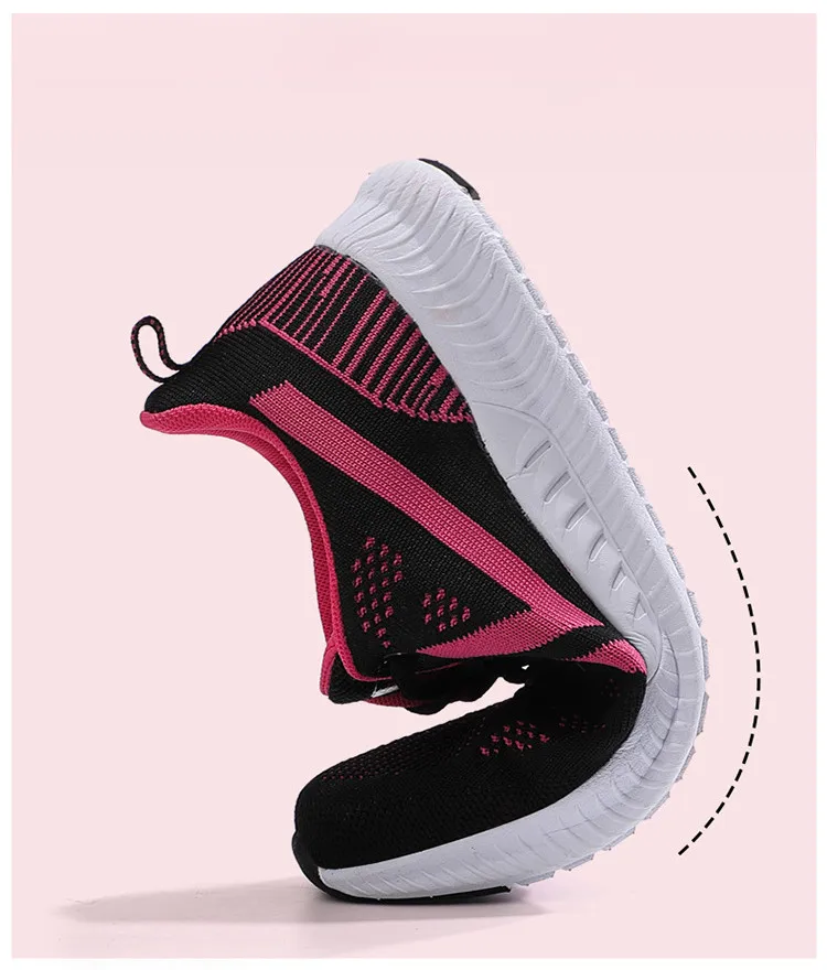 QJ 916-2019 Autumn Mesh Women Sneakers Woman Sport Running Flat Shoes-5
