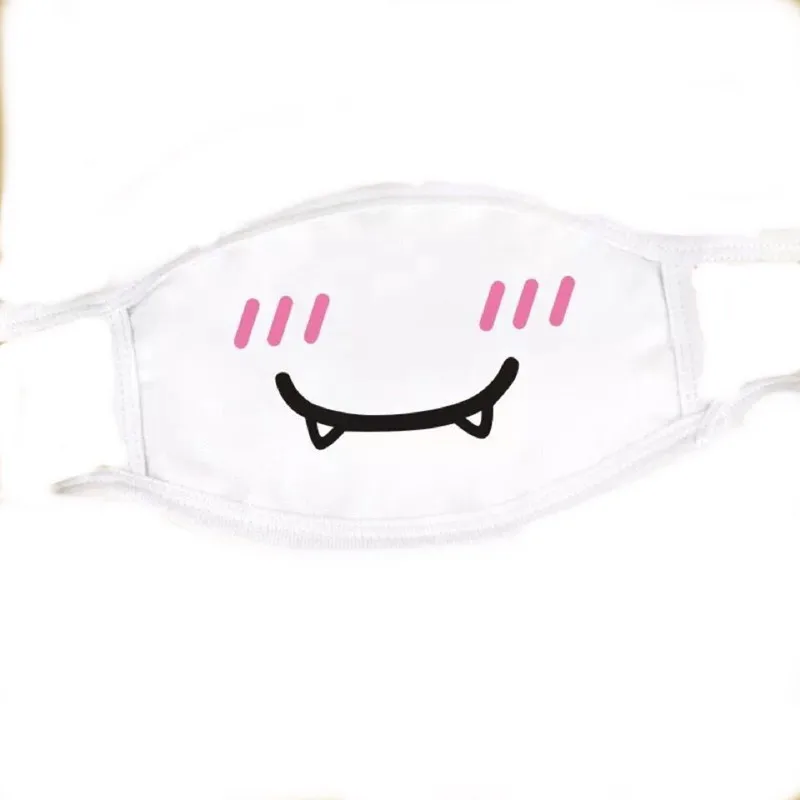 1 шт., милая мультяшная маска для лица с рисунком из аниме, противопылевая Муфельная маска, унисекс стиль, покрытие для велоспорта, хлопковая