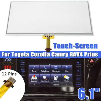 

12 Pins 6.1inch Touch Screen Glass Digitizer Touch Screen Panel For Toyota Corolla Camry RAV4 Prius 86100-06031 86100-06341