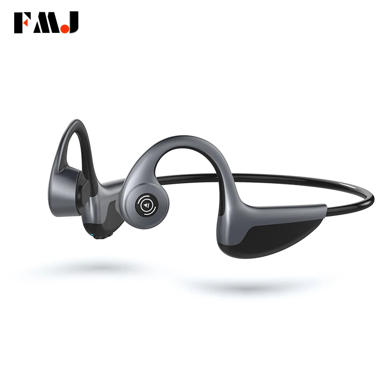 Black FMJ Z8 гарнитура Bluetooth 5,0 Bone Guide гарнитура IPX7 водонепроницаемые Беспроводные спортивные наушники гарнитура Hands-free - Цвет: Black