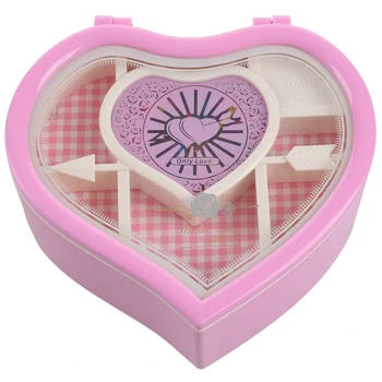 

Heart Shape Dancing Ballerina Music Box Plastic Jewellery Box Carousel Hand Crank Music Box Mechanism Gift For Valentine'S Day-P
