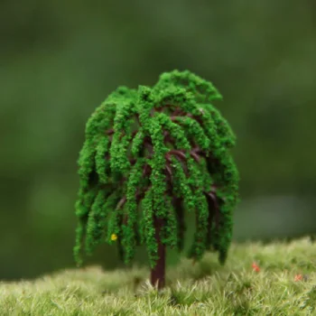 

Zakka Groceries Creative False Tree Willow PVC Action Figures Toy DIY Micro Garden Landscape Decoration Props Toy Christmas Gift