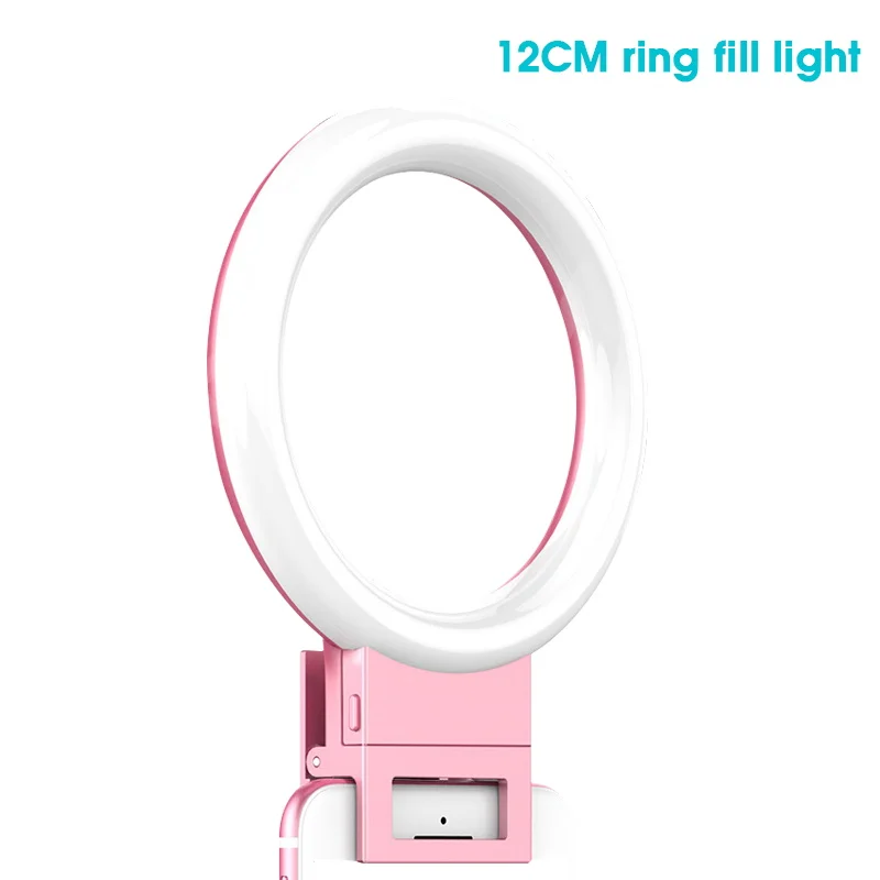 

Portable LED Selfie Ring Light Dimmable Photography Live Stream Enhancing Lamp Selfie Fill Light for IOS Android phones