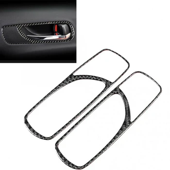 

For Lexus IS250 300350 2-piece Carbon Fiber Rear Door Handle Trim Panel 2006-2012 Sticker Car Styling Accessories