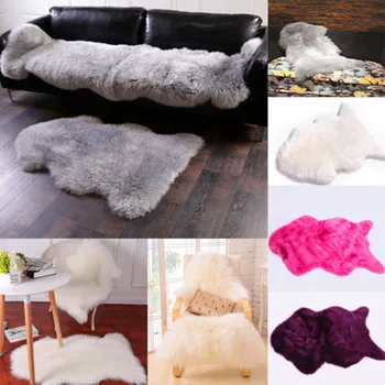 

Gift Warm Seat Pad Rugs Chair Cover Carpet Decor Soft Plush Fur Wool