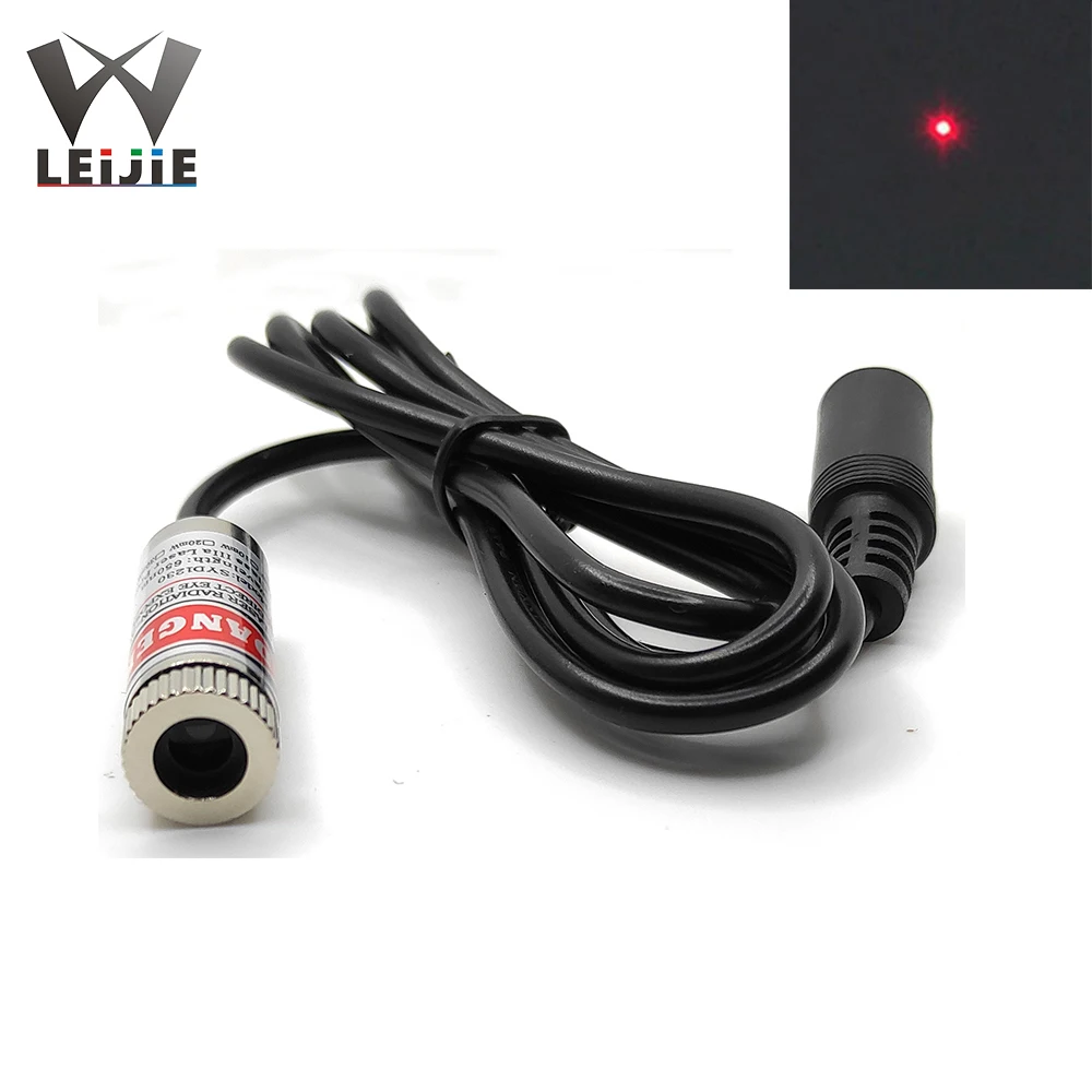 DC5V Focusable 650nm 5mW 12x35mm DOT / Line / Cross 58°/ Cross 90° 1235 Red Laser Module 12mm LED LD Module