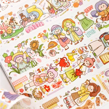 

Cartoon Stationery Sticker Tape Decorative Washi Tape Scrapbooking Holiday Series Masking Tape DIY Decoration for Diary Album