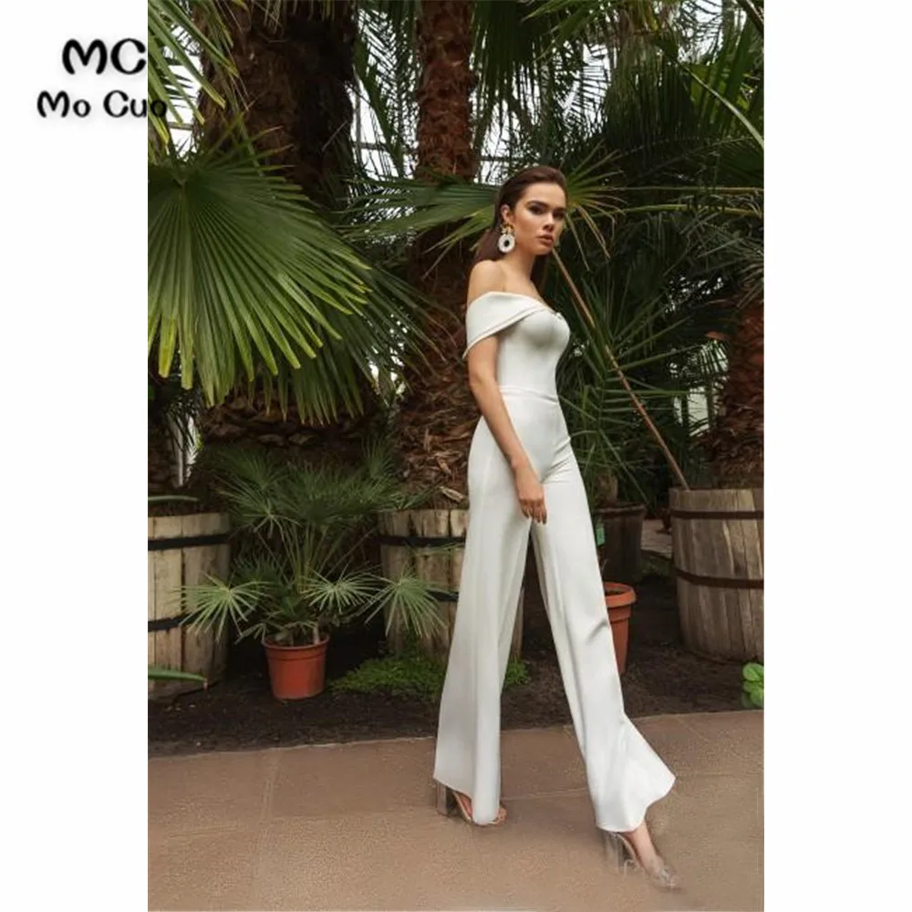 2020 Off Shoulder Evening Dresses High Quality Satin Women Jumpsuits Prom Dress Long Robe Vestido Sereia Formal Party Gowns (4)