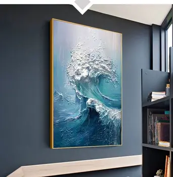 

hand made famous artist artworks oil painting landscape sea wave on canvas good gift for wall decoration