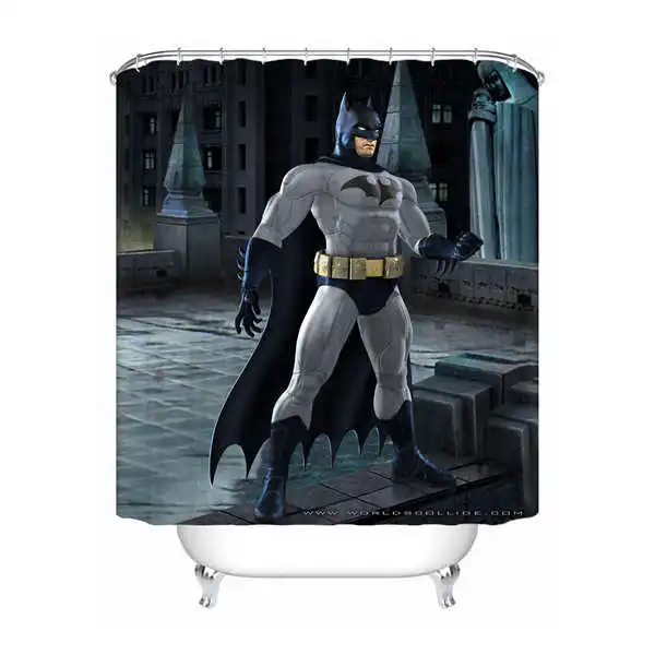 Shower Curtain Пользовательские водонепроницаемый Душ занавес Бэтмен против Супермена печатных ванной комнаты декор различных размеров#180320-02-254 - Цвет: Shower Curtain