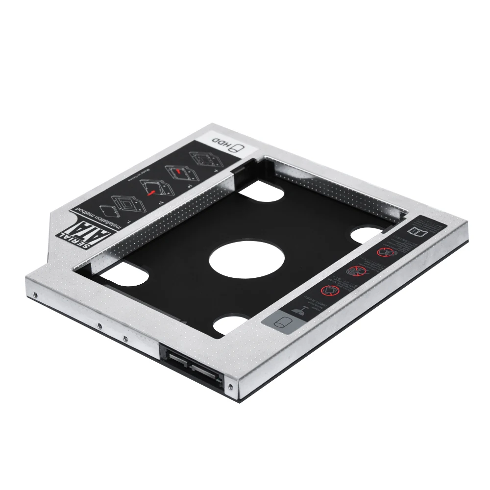 Sunvalley алюминиевый сплав и пластик 9,5 мм 2nd HDD Caddy SATA To SATA 3,0 для ноутбука DVD/CD-ROM Оптический отсек 2," HDD SSD чехол