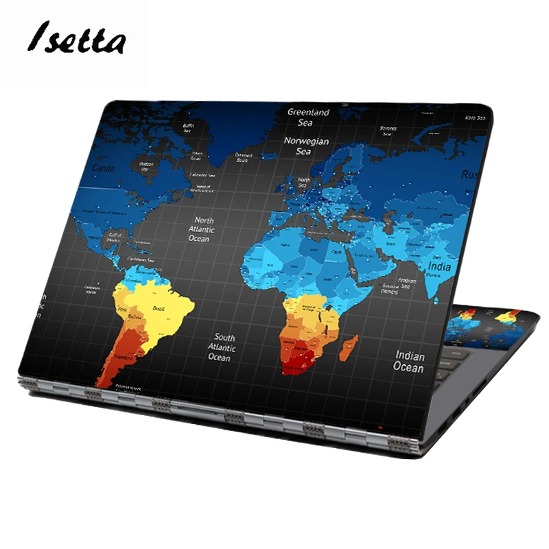 D Карта мира Ноутбук кожа 15,6 Dell ноутбук Skin1" 14" 1" ноутбук Наклейка Обложка для hp/acer/asus/lenovo - Цвет: D