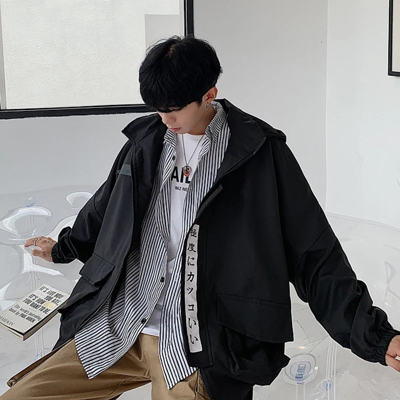 

Men's cotton clothing 2019 autumn and winter new tooling couple hooded jacket student warm jacket youth trend men's clothing