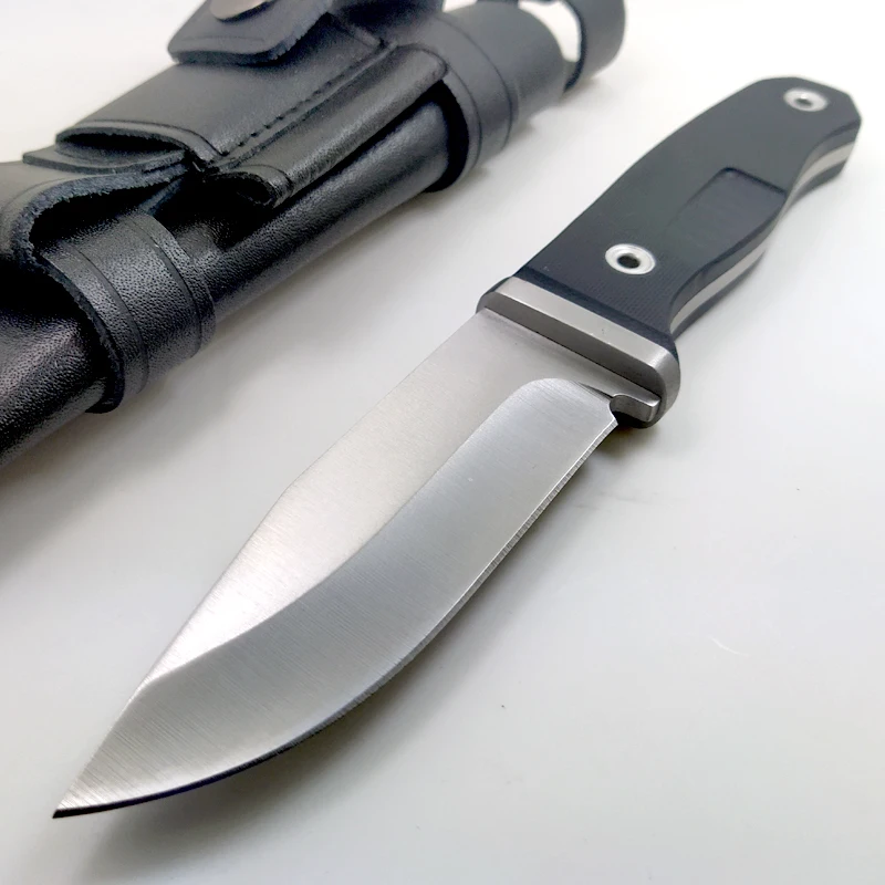 Острые ножи с фиксированным лезвием G10, нож для выживания, охотничьи ножи, инструмент для кемпинга, ATS-34, стальной нож, карманный нож+ кожаная оболочка - Цвет: Full Blade