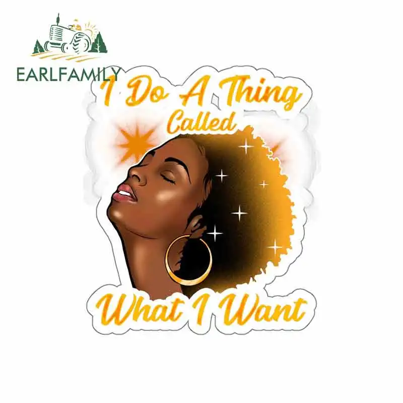 EARLFAMILY 13 см x 11 3 для черной девушки волшебный аниме мультфильм винил JDM бампер