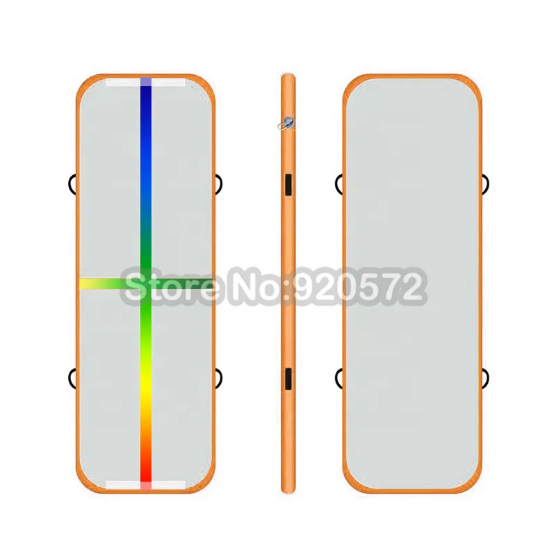 rainbow orange 4*1*0,1 м, воздушная дорожка,, надувная дорожка, батут, аэродинамическая гимнастика, Надувной Воздушный Мат - Цвет: rainbow orange