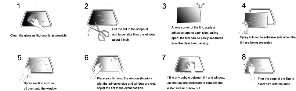 UV Block Professional Window Glass Sticker