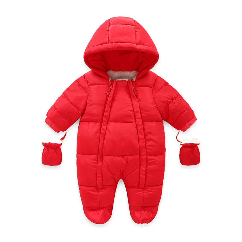 IYEAL/Детская куртка; флисовый комбинезон с перчатками; теплый зимний комбинезон для маленьких мальчиков и девочек; комбинезон для детей 6-18 месяцев