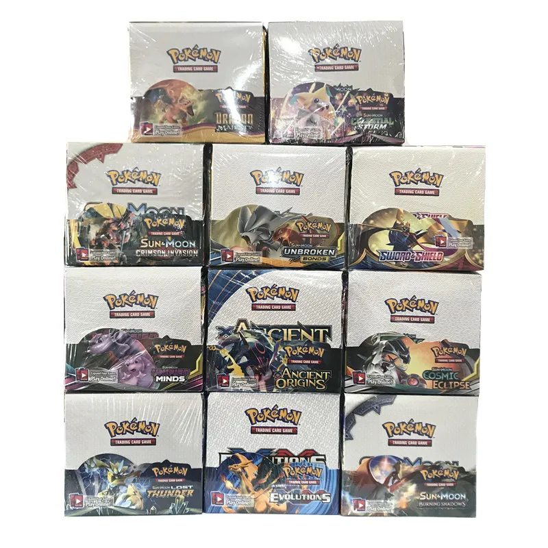 Children 324 Pcs Pokemon Card Booster Box EVOLUTIONS TCG Collectibles For Kids