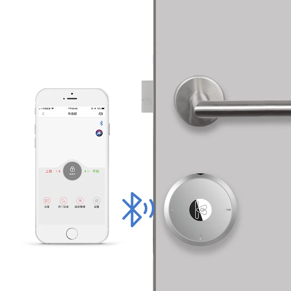 Stainless Steel Smart Lock Body Fingerprint with Phone Control Lock Keyless Access Lock Core Door Lock Modification Upgrade