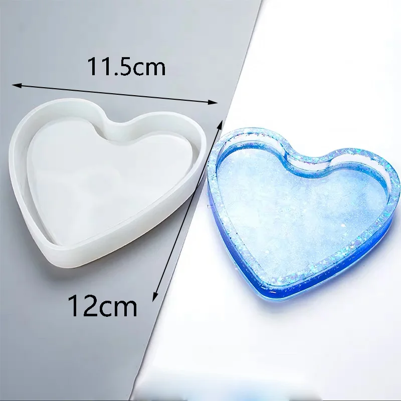 Various Design Silicone Pallet Molds Hexagonal Coaster Molds Heart-shaped Round Square Oval Concrete Pallet Molds