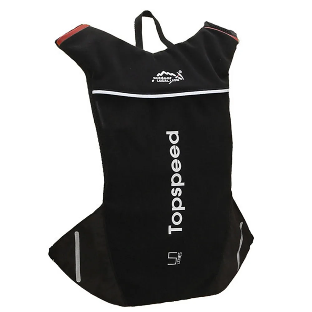 Женская Мужская сумка для воды для пешего туризма, бега, спорта на открытом воздухе, жилет, рюкзак для велоспорта, полиэстер, гидратационный рюкзак для бега, гоночный - Color: Black