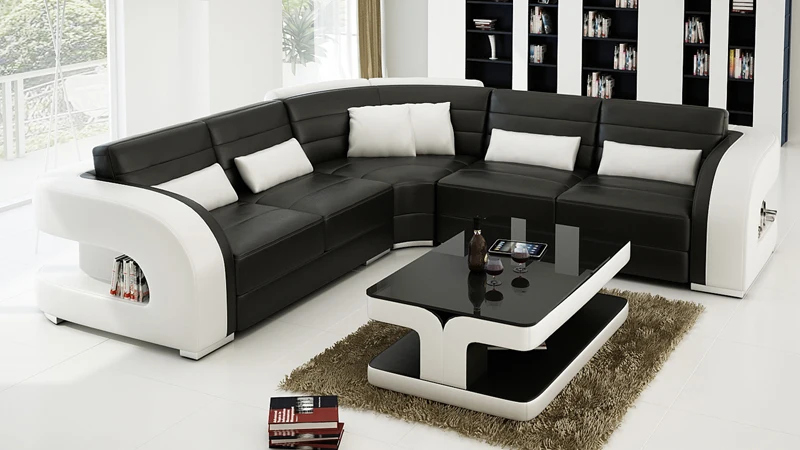 Итальянский дизайн стильный из натуральной кожи лучший секционный диван современный угловой диван