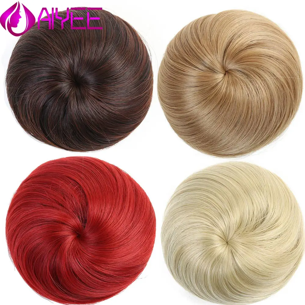 AIYEE много цветов волос доступны шиньон синтетический пончик ролик шиньон Высокая температура волокна Женские аксессуары для волос