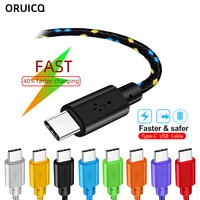 ORUICQ Typ C Kabel Nylon Geflochtene 1M 2M 3M Daten Sync Schnelle Lade USB C Kabel Für samsung S9 S10 Xiaomi mi8 Huawei P30 Typ-c