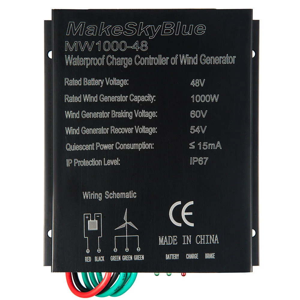 MW1000-48 Makeskyblue Контроллер заряда ветра для 1000 Вт 48 в 1000 Вт 24 в 2000 Вт 48 В переменного тока ветряной генератор - Цвет: MW1000-48