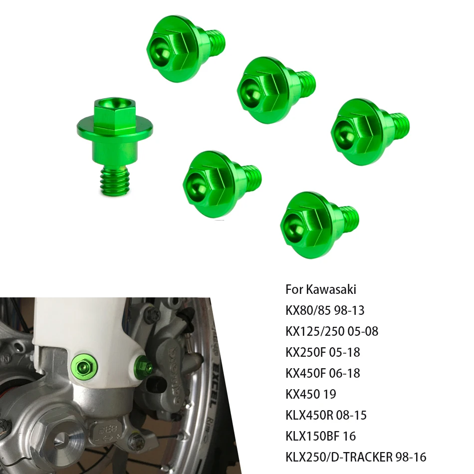 Передняя вилка защитный болт винт для Kawasaki KX 80 85 KX125 KX250 KX450 KX250F KX450F KLX 450R 150BF KLX250 D
