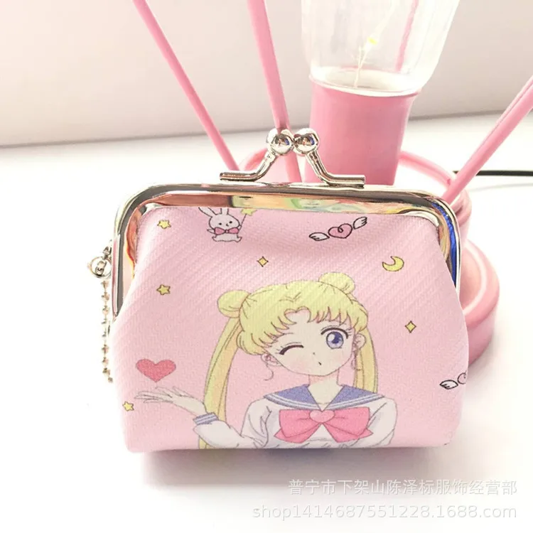 Anime Sailor Moon Portmonee PU-Leder Brieftasche Geldbeutel Tasche Münze