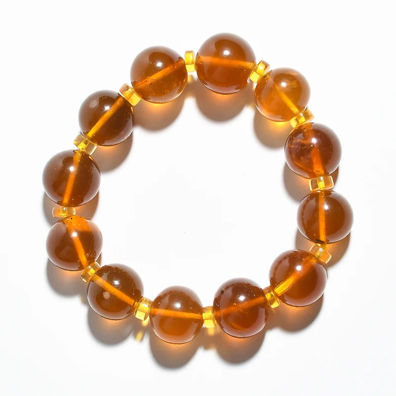 

Natural Burmese Round Golden Palm Amber Single Ring Bracelet Bracelet