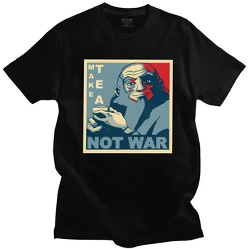 

Gorgeous Men T-Shirts Iroh Make Tea Not War Avatar The Last Airbender Shirt Short Sleeves Soft Cotton Tee Tops Anime Aang Tshirt