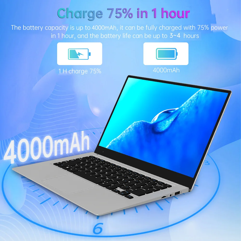 Byone Laptop For Office Laptops 14.1 inch Laptop Intel Celeron J3455 8GB RAM 512G SSD Computer Windows 10 Pro Portable 1080P IPS the latest ultraslim laptops