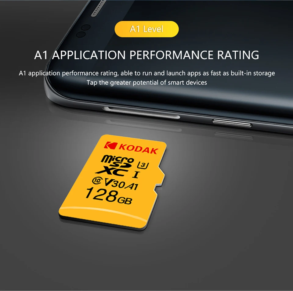 Флеш карта KODAK Micro SD 128 ГБ 256 512 32 64 Гб U1 TF 4K Class 10 Tarjeta U3 UHS I 16 microsd|Карты памяти| |