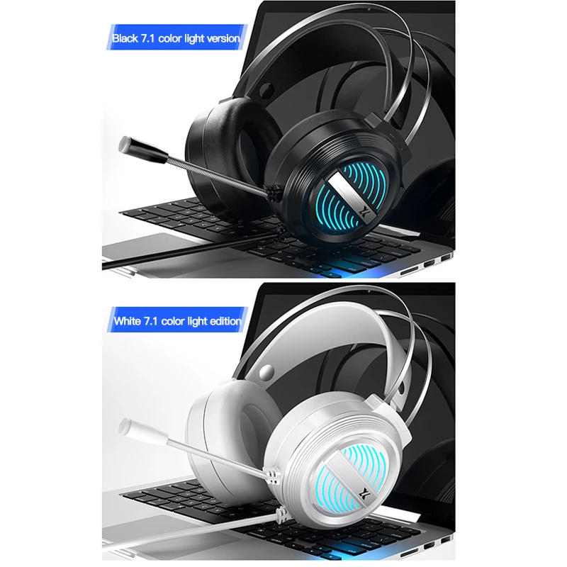 7 1 Channel Gaming Wired Headset Head mounted Computer PUBG With Microphone Suitable For Computer Mobile Phone And Other Devices