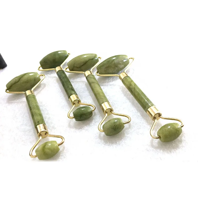 Двойной массажный ролик для лица, Jade, для похудения, для тела, для шеи, для природы, устройство