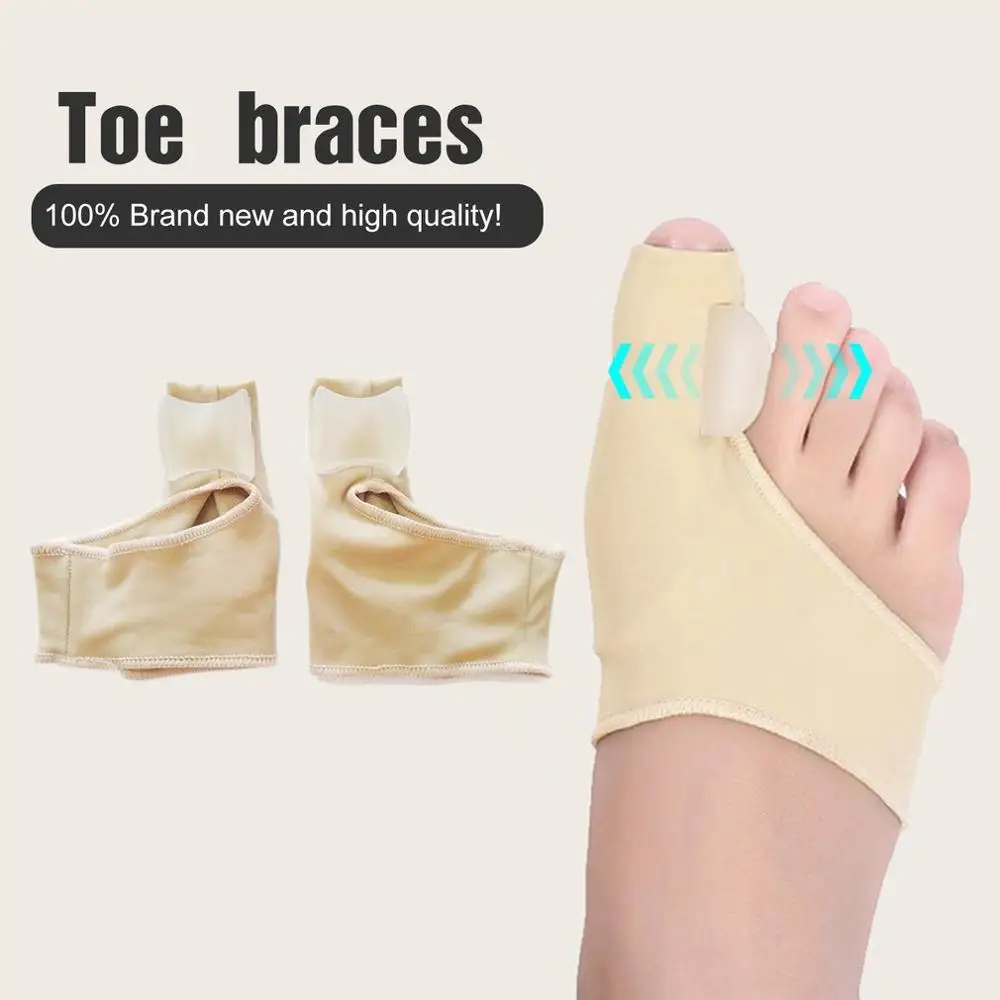 1Pair Big Toe Hallux Valgus Corrector Orthotics Feet Care Bone Thumb Adjuster Correction Pedicure Socks Bunion Straightener
