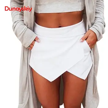 

Women's Summer Sexy Casual Asymmetrical Front Candy Color Skort Shorts 2020 New Spring Colorful Shorts Hot Sale