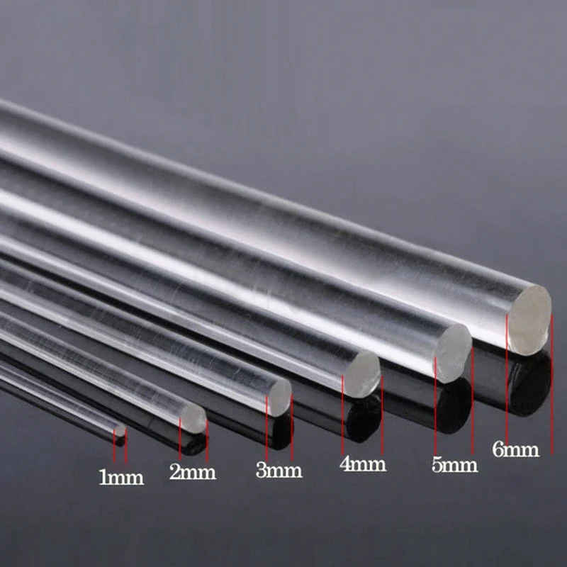 10 PCS acrylic high transparent organic glass rod multi size length 25 cm DIY craft architectural model material architecture 6