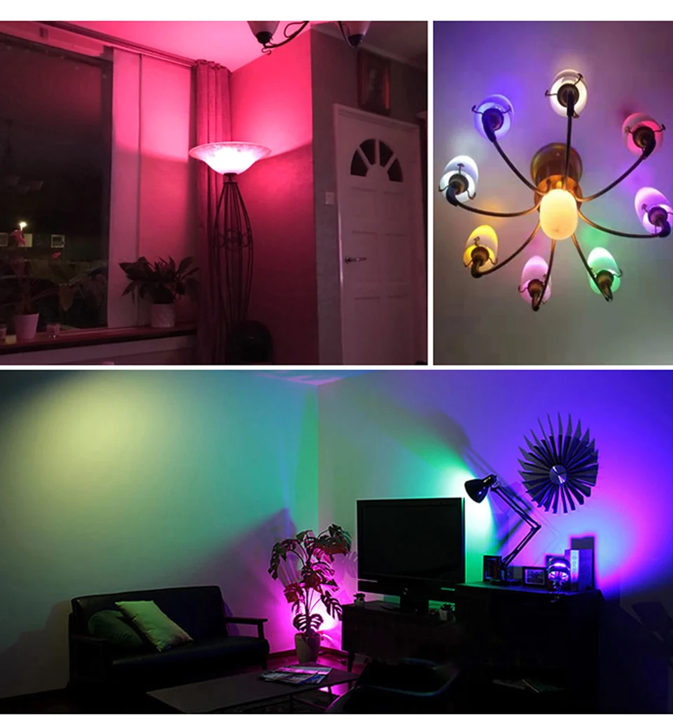 FOXGBF LED bulb light RGB 5W 7W E27 220V bulb high brightness indoor lighting bedroom light atmosphere light holiday light5