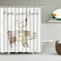 Bathroom Shower Curtains Funny Animals Waterproof Bath Curtains Multi-size Polyester Cat Dog Shower Curtain Home Decor